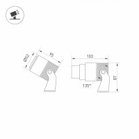  - Светильник ALT-RAY-ZOOM-R52-8W Warm3000 (WH, 10-40 deg, 230V) (Arlight, IP67 Металл, 3 года)