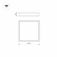  - Светильник LGD-AREA-S300x300-30W Day4000 (GR, 110 deg, 230V) (Arlight, IP54 Металл, 3 года)