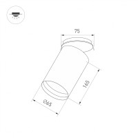  - Светильник SP-POLO-BUILT-R65-8W Day4000 (WH-WH, 40 deg) (Arlight, IP20 Металл, 5 лет)