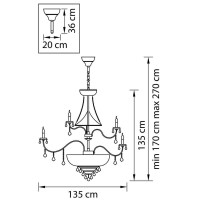  - Подвесная люстра Osgona Classic 700511