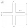 Крестовина SL-LINIA65-F (Arlight, Металл) - Крестовина SL-LINIA65-F (Arlight, Металл)