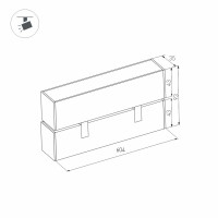  - Светильник MAG-FLAT-FOLD-45-S605-18W Warm3000 (BK, 100 deg, 24V) (Arlight, IP20 Металл, 3 года)