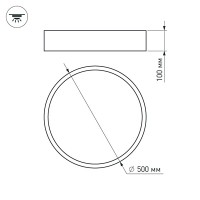  - Светильник SP-TOR-TB500SB-30W-R White-MIX (Arlight, IP20 Металл, 3 года)