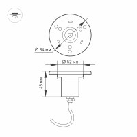  - Светильник KT-AQUA-R85-7W Warm3000 (SL, 25 deg, 12V) (Arlight, IP68 Металл, 3 года)