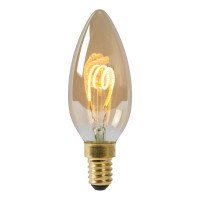  - Лампа светодиодная диммируемая Lucide E14 3W 2200K янтарная 49043/03/62