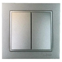 - Выключатель двухклавишный Mono Electric Despina IP20 10A 250V антрацит 102-242425-102