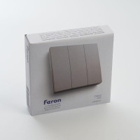  - Выключатель трехклавишный беспроводной Feron Smart серебро TM83 41721