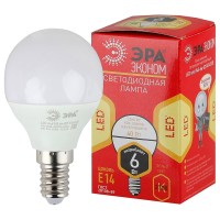  - Лампа светодиодная ЭРА E14 6W 2700K матовая ECO LED P45-6W-827-E14 Б0020626