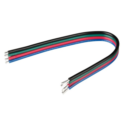 Шлейф RGB-20AWG-L120mm-4pin (Arlight, -) Отрезок провода 4 цветные жилы R/G/B/Black, 20AWG, длина 12 см. Для соединения RGB лент. Максимальный допустимый ток 3А. Цена за 1шт. Заменяется на 026353.
