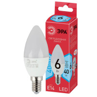  - Лампа светодиодная ЭРА E14 6W 4000K матовая ECO LED B35-6W-840-E14 Б0020619