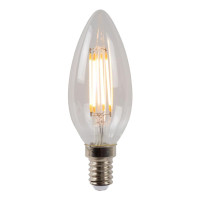  - Лампа светодиодная диммируемая Lucide E14 4W 2700K прозрачная 49023/04/60