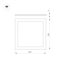  - Светильник DL-INTENSO-S300x300-18W Day4000 (WH, 120 deg, CRI90, 230V) (Arlight, IP40 Металл, 5 лет)