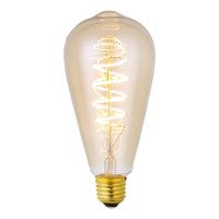  - Лампа светодиодная диммируемая Kink Light E27 6W 2200K золотая 098646D,33