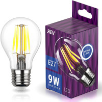  - Лампа светодиодная филаментная REV Deco Premium A60 E27 9W нейтральный белый свет груша 32476 8
