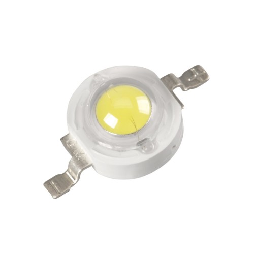 Мощный светодиод ARPL-1W-EPS33 Day White (Arlight, Emitter) Мощный светодиод типа Emitter, d=8 мм, h=5.1 мм. Чип EPISTAR 33 mil. Цвет свечения дневной (4000-4500 К). Угол излучения 120°. Световой поток 110-130 лм при If=350 мА, P=1 Вт. VF=3.0-3.4 В.