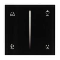  - Панель SMART-P36-DIM-IN Black (230V, 1.2A, TRIAC, Sens, 2.4G) (Arlight, IP20 Пластик, 5 лет)