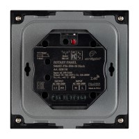  - Панель SMART-P36-DIM-IN Black (230V, 1.2A, TRIAC, Sens, 2.4G) (Arlight, IP20 Пластик, 5 лет)