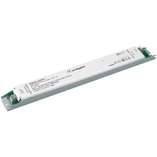 Блок питания ARV-SP24150-LONG-PFC-A (24V, 6.25A, 150W) (Arlight, IP20 Металл, 5 лет) Источник напряжения с гальванической развязкой для светодиодных изделий. Входное напряжение 220-240 VAC. Выходные параметры: 24 В, 6.25 А, 150 Вт. Встроенный PFC >0.95. Негерметичный алюминиевый корпус IP 20. Габаритные размеры длина 360 мм, ширина 40 мм, высота 21 мм. Гарантийный срок 5 лет.