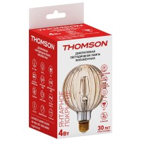  - Лампа светодиодная филаментная Thomson E27 4W 1800K шар прозрачная TH-B2191
