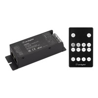  - Диммер ARL-SYNC-DIM Black (12-24V, 1x25A, ПДУ 14кн, RF, RJ45) (Arlight, IP20 Металл, 3 года)