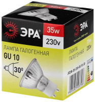  - Лампа галогенная ЭРА GU10 35W 2700K прозрачная GU10-JCDR (MR16) -35W-230V C0027385