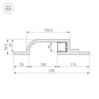  - Гипсокартонный Модуль ARL-BAY-ROUND-35-2000 (ГКЛ 9.5мм) (Arlight, -)