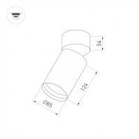  - Светильник SP-POLO-SURFACE-FLAP-R85-15W Warm3000 (BK-BK, 40 deg) (Arlight, IP20 Металл, 3 года)