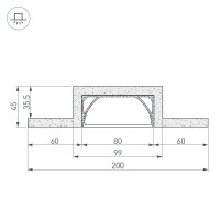  - Гипсокартонный Модуль ARL-LINE-80-2000 (ГКЛ 9.5мм) (Arlight, -)