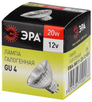  - Лампа галогенная ЭРА GU4 20W 2700K прозрачная GU4-MR11-20W-12V-30CL C0027361