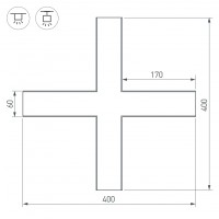  - Крестовина SL-LINE-6070 (Arlight, Металл)