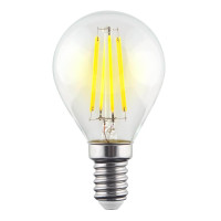  - Лампа светодиодная филаментная Voltega E14 9W 2800К прозрачная VG10-G1E14warm9W-F 7098