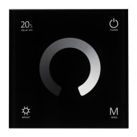  - Панель SMART-P4-DIM-G-IN Black (12-24V, 4x3A, Sens, 2.4G) (Arlight, IP20 Пластик, 5 лет)