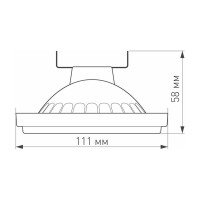  - Лампа AR111-UNIT-G53-12W White6000 (WH, 120 deg, 12V) (Arlight, Металл)