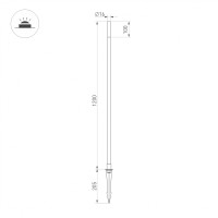  - Светильник KT-CANNA-L1200-1W Warm3000 (DG, 110 deg, 24V) (Arlight, IP65 Металл, 3 года)