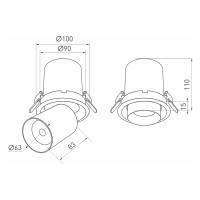  - Светильник LGD-PULL-R100-10W White6000 (WH, 20 deg) (Arlight, IP20 Металл, 3 года)