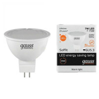  - Лампа светодиодная Gauss GU5.3 7W 3000K матовая 13517