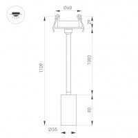  - Светильник LGD-PERISCOPE-R55-9W Warm3000 (WH, 24 deg, 230V) (Arlight, IP40 Металл, 5 лет)