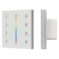  - Панель Sens SMART-P22-RGBW White (12-24V, 4x3A, 2.4G) (Arlight, IP20 Пластик, 5 лет)