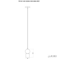  - Подвесной светодиодный светильник iLedex Play P818/1-6W-3000K-D80 MBK-BRZ
