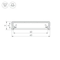  - Профиль ALM-FLAT-S-2020 ANOD (Arlight, Алюминий)