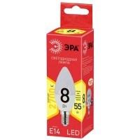  - Лампа светодиодная ЭРА E14 8W 2700K матовая ECO LED B35-8W-827-E14 Б0030018