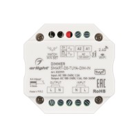  - Диммер SMART-D5-TUYA-DIM-IN (230V, 1.5A, TRIAC, WiFi, 2.4G) (Arlight, IP20 Пластик, 5 лет)