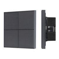  - INTELLIGENT ARLIGHT Кнопочная панель KNX-304-23-IN Black (BUS, Frame) (IARL, IP20 Металл, 2 года)