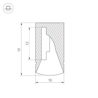  - Профиль WPH-FLEX-Н18-10m White (Arlight, Пластик)