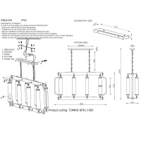  - Подвесная люстра Crystal Lux TOMAS SP8 L1000 CHROME