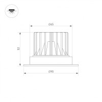  - Светильник MS-ATLAS-TRIMLESS-R50-6W Day4000 (WH, 40deg, 230V) (Arlight, IP20 Металл, 5 лет)