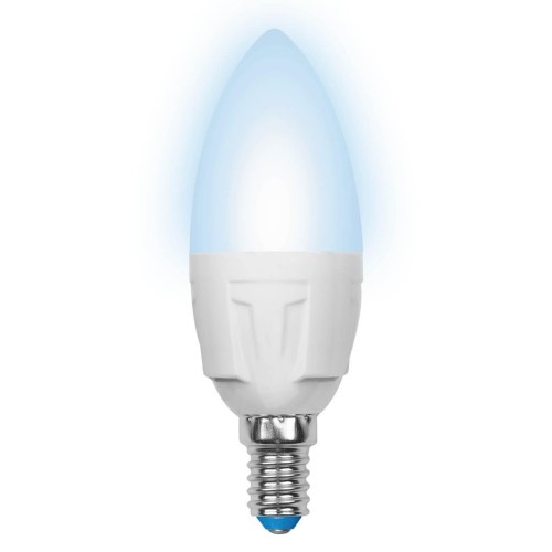 Лампа светодиодная Uniel E14 6W 4500K матовая LED-C37-6W/NW/E14/FR/DIM PLP01WH UL-00000689 