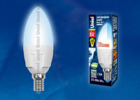  - Лампа светодиодная Uniel E14 6W 4500K матовая LED-C37-6W/NW/E14/FR/DIM PLP01WH UL-00000689