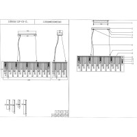  - Подвесная люстра Lumien Hall Сиена LH3050/12P-CR-CL