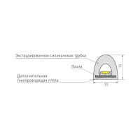  - Лента RTW-5000PWT-2835-180-24V Red (13mm, 14.4W/m, IP68, High temp) (Arlight, -)